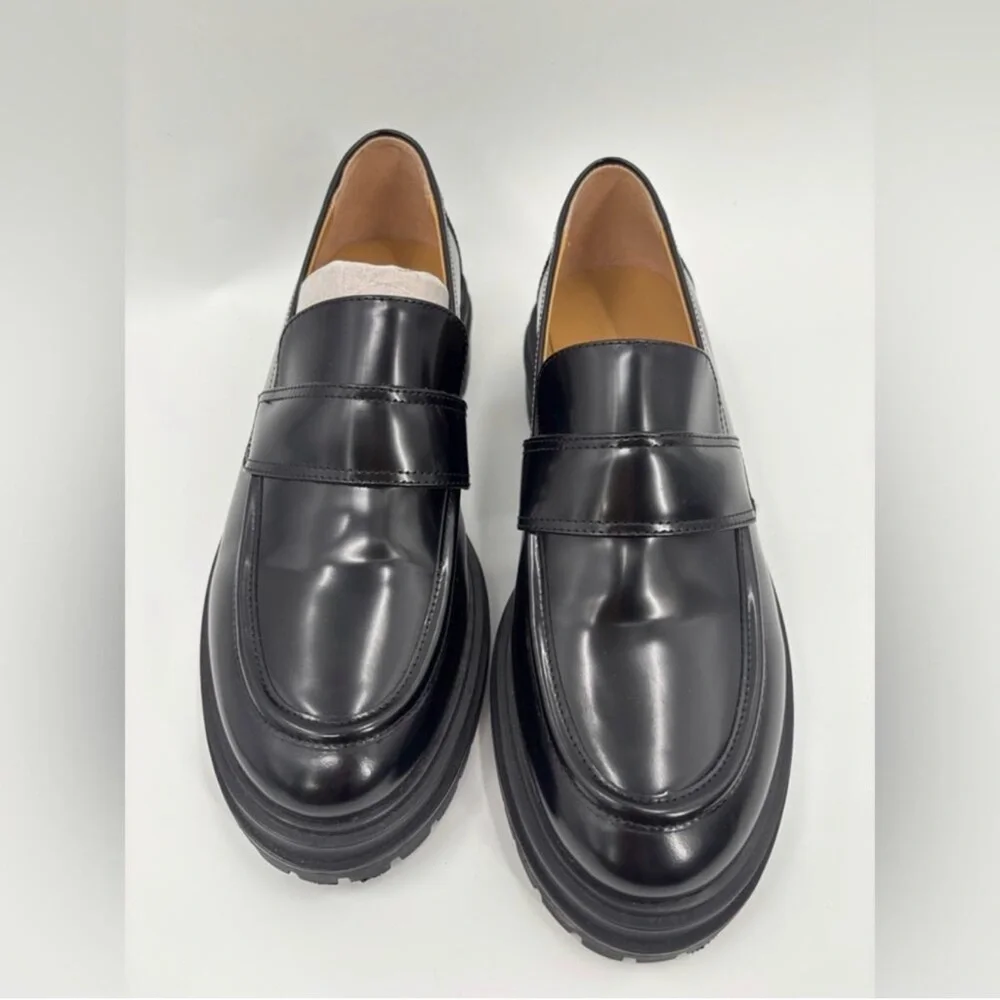 Tony Bianco Wiz Loafer in Black Hi Shine - Picture 2 of 9